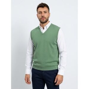 St. Croix The Foursome Green Sweater Vest XL V-Neck Vintage Retro Preppy 90s USA